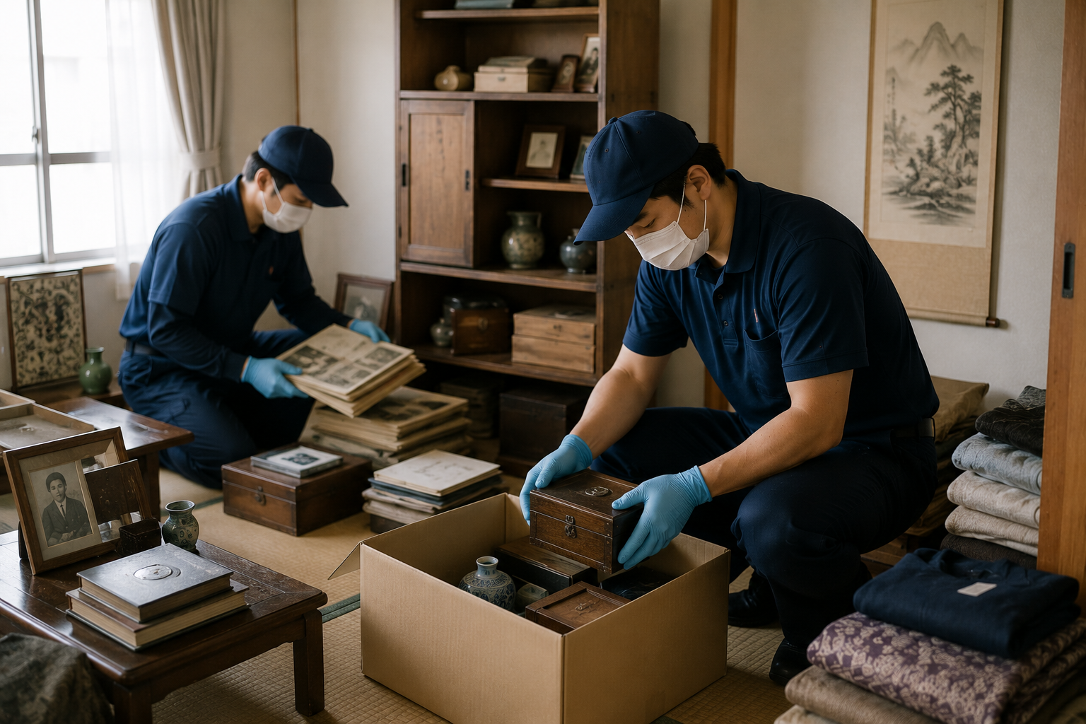 遺品整理・丁寧な仕分け作業